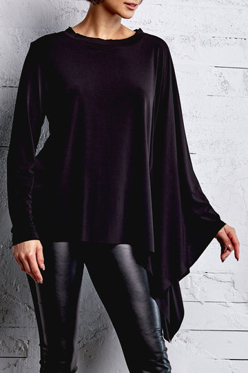 Matte Jersey Crew Neck Wing Top