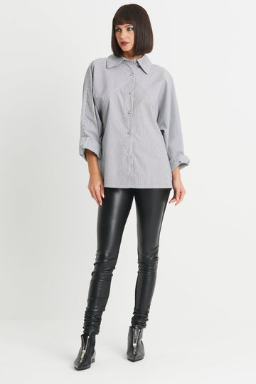 Cotton Raglan Stripe Shirt