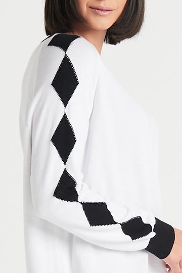 Pima Cotton Diamonds Crewneck Sweater