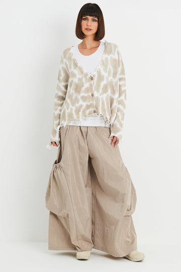 Pima Cotton Bleach Bum Tattered Cardigan