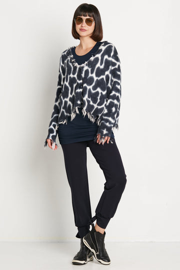 Pima Cotton Bleach Bum Tattered Cardigan