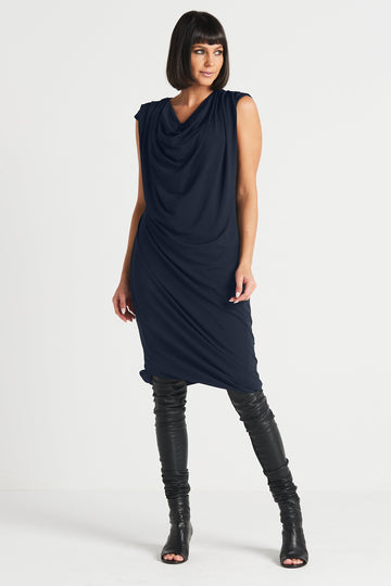 Matte Jersey Drape Dress