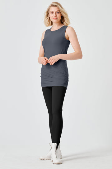 Cotton Lycra Ruche Tank