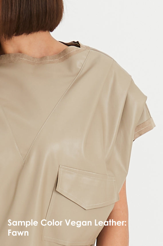 Vegan Leather Padded Vest