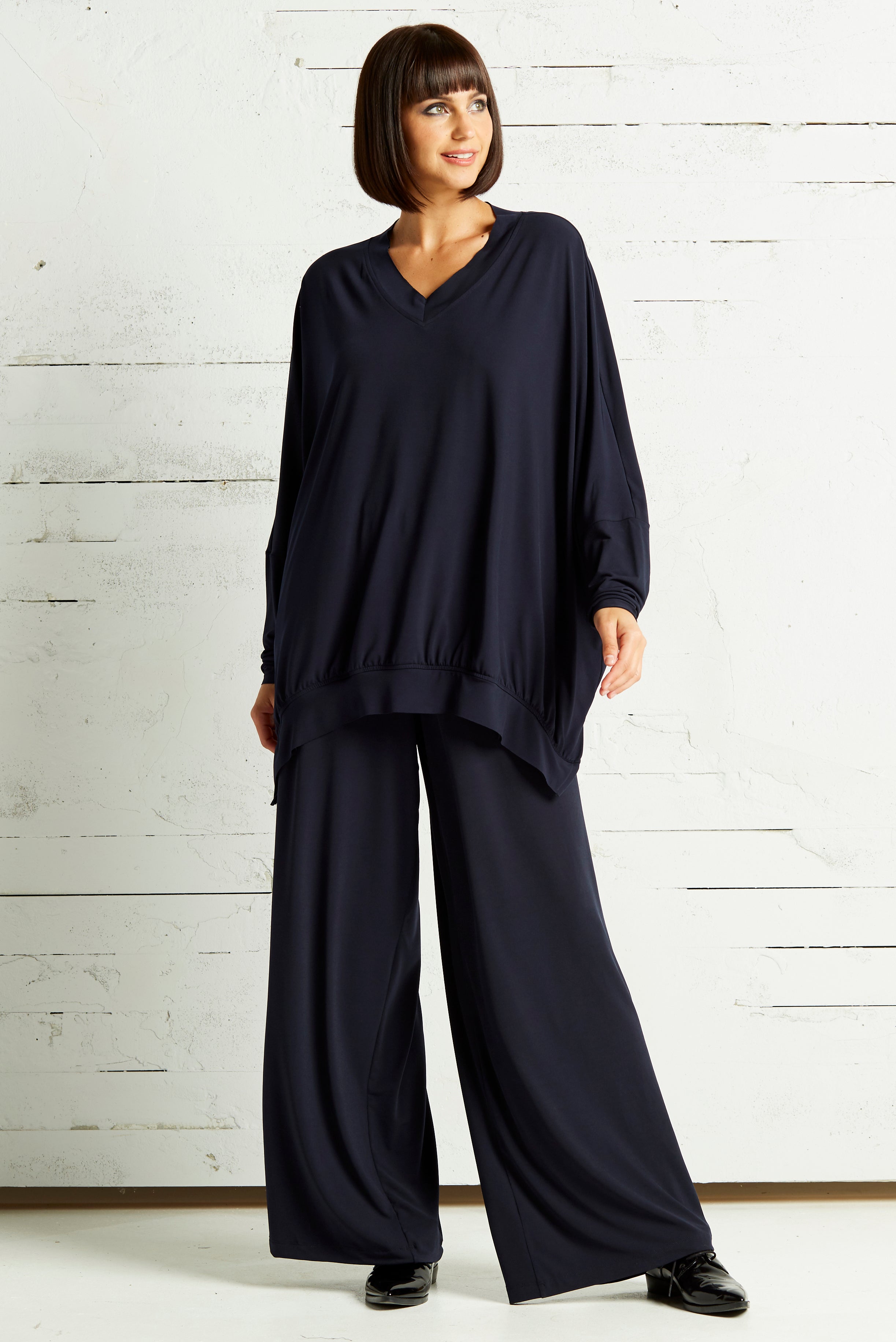 Matte Jersey Wide Leg Pants