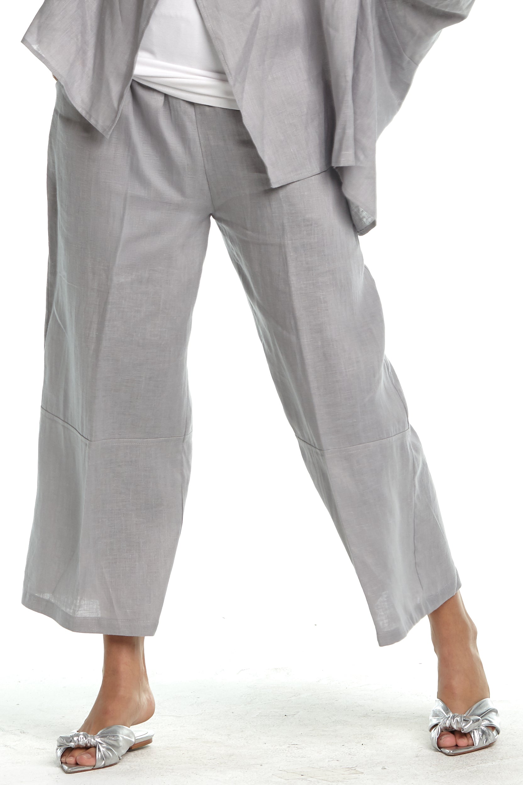 Handkerchief Linen Flood Panel Pant