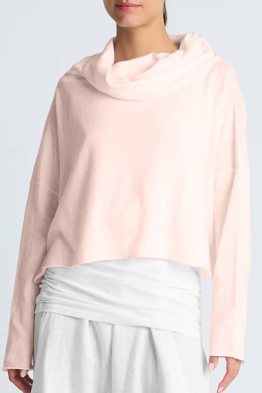 Pima Linen Cowl Neck Sweater