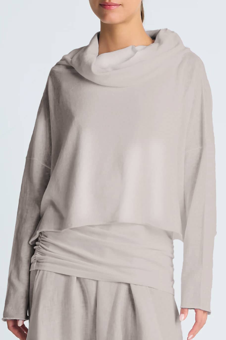 Pima Linen Cowl Neck Sweater