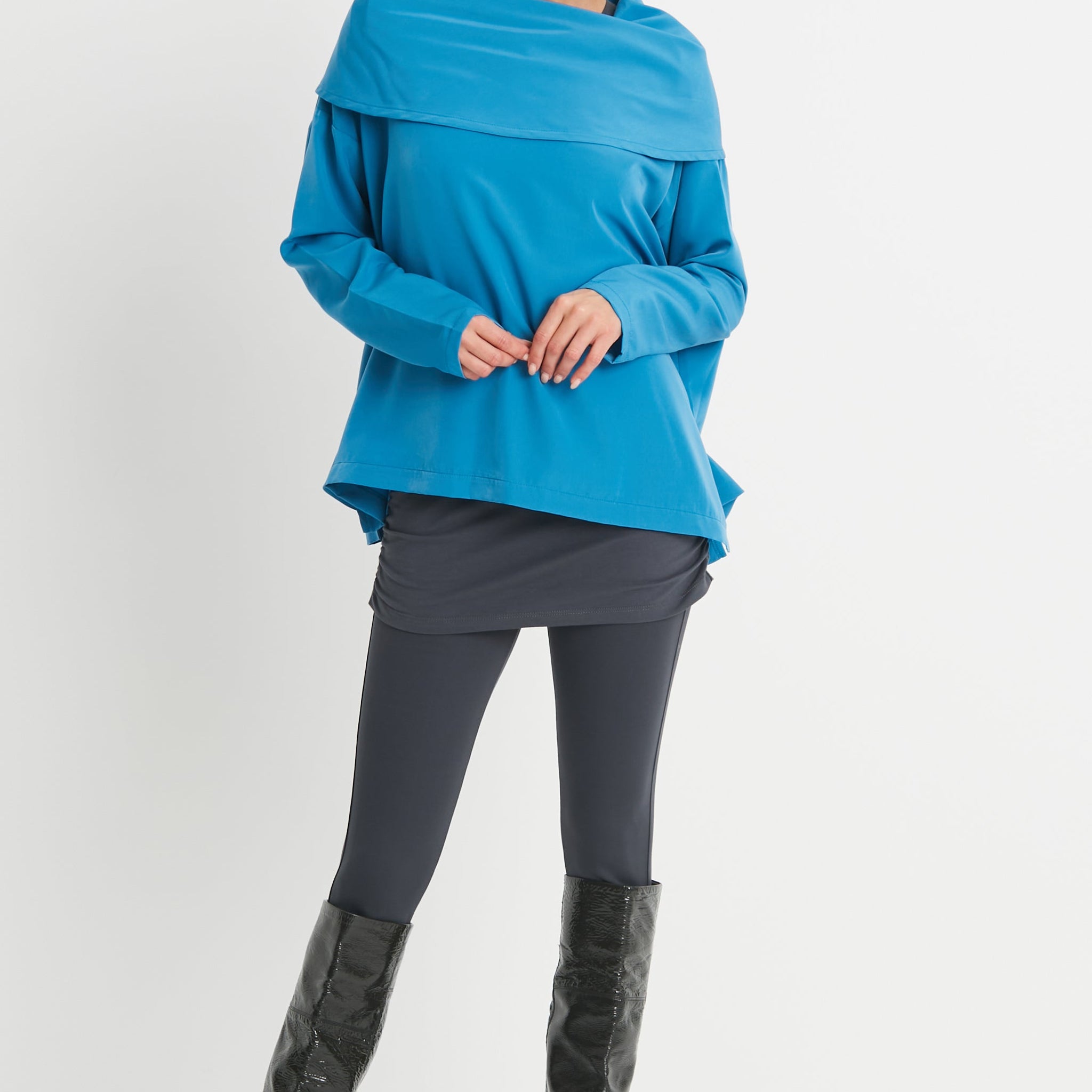 Peachskin Cowl Neck Top