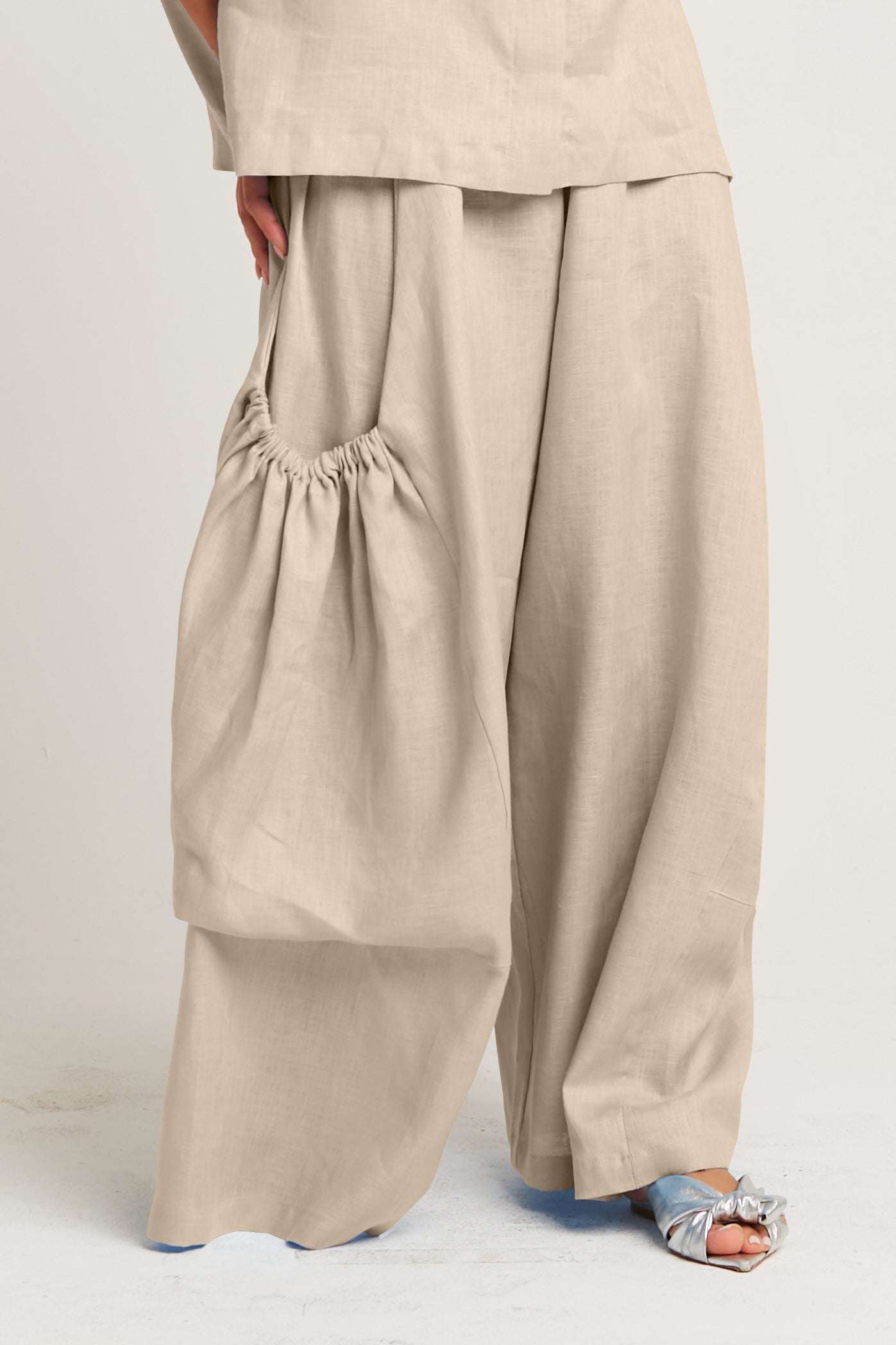Linen Big Pocket Pants