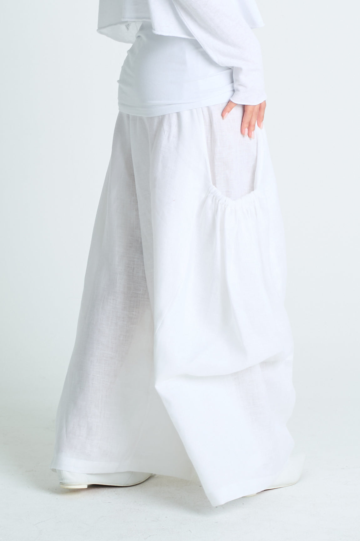 Linen Big Pocket Pants