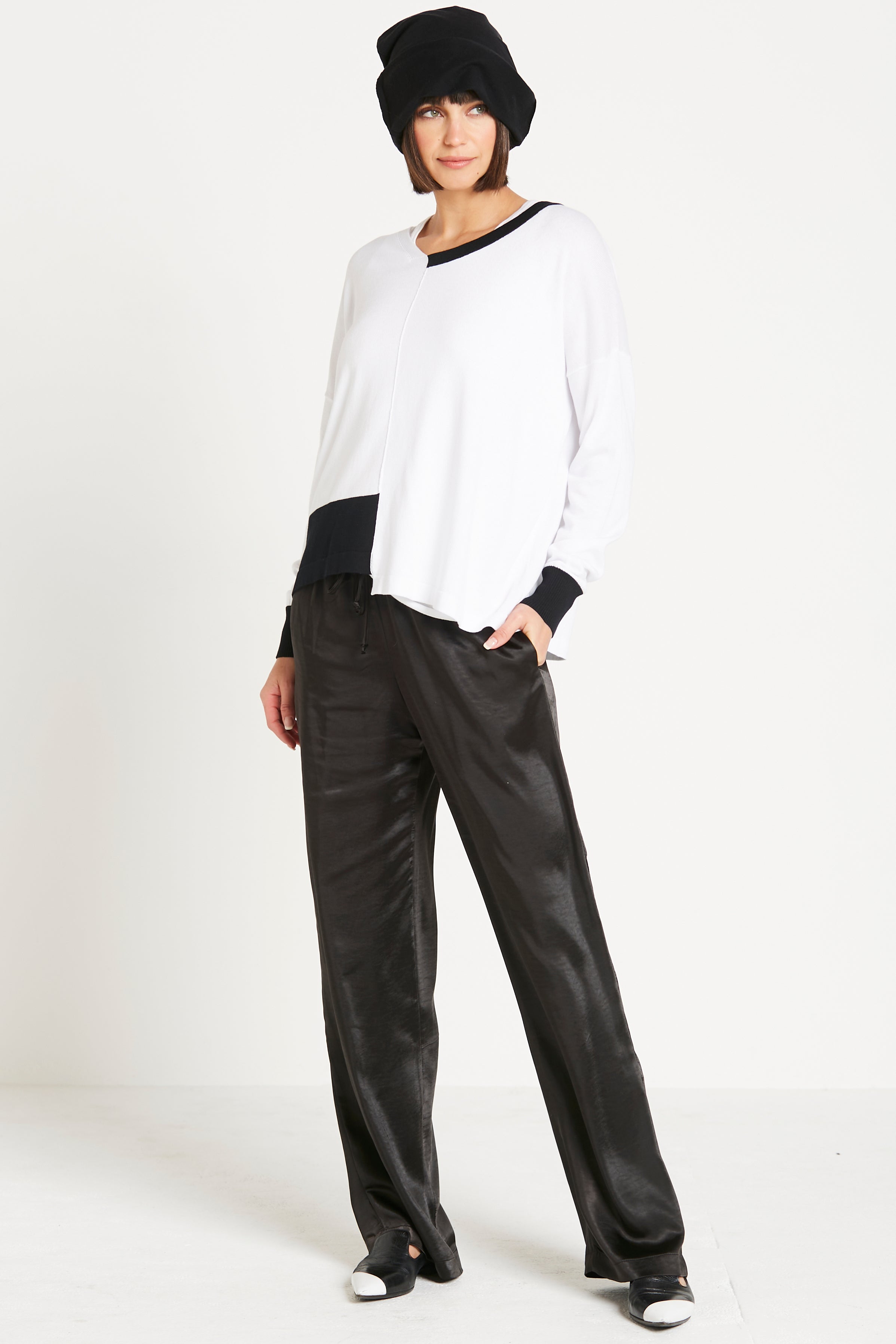 Sateen Drawstring Pants