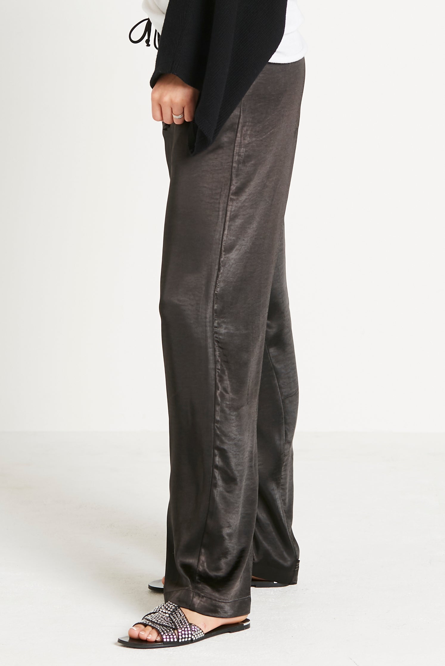 Sateen Drawstring Pants