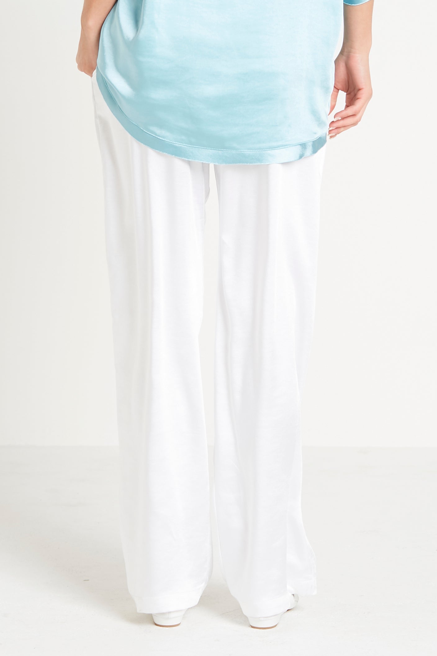 Sateen Drawstring Pants