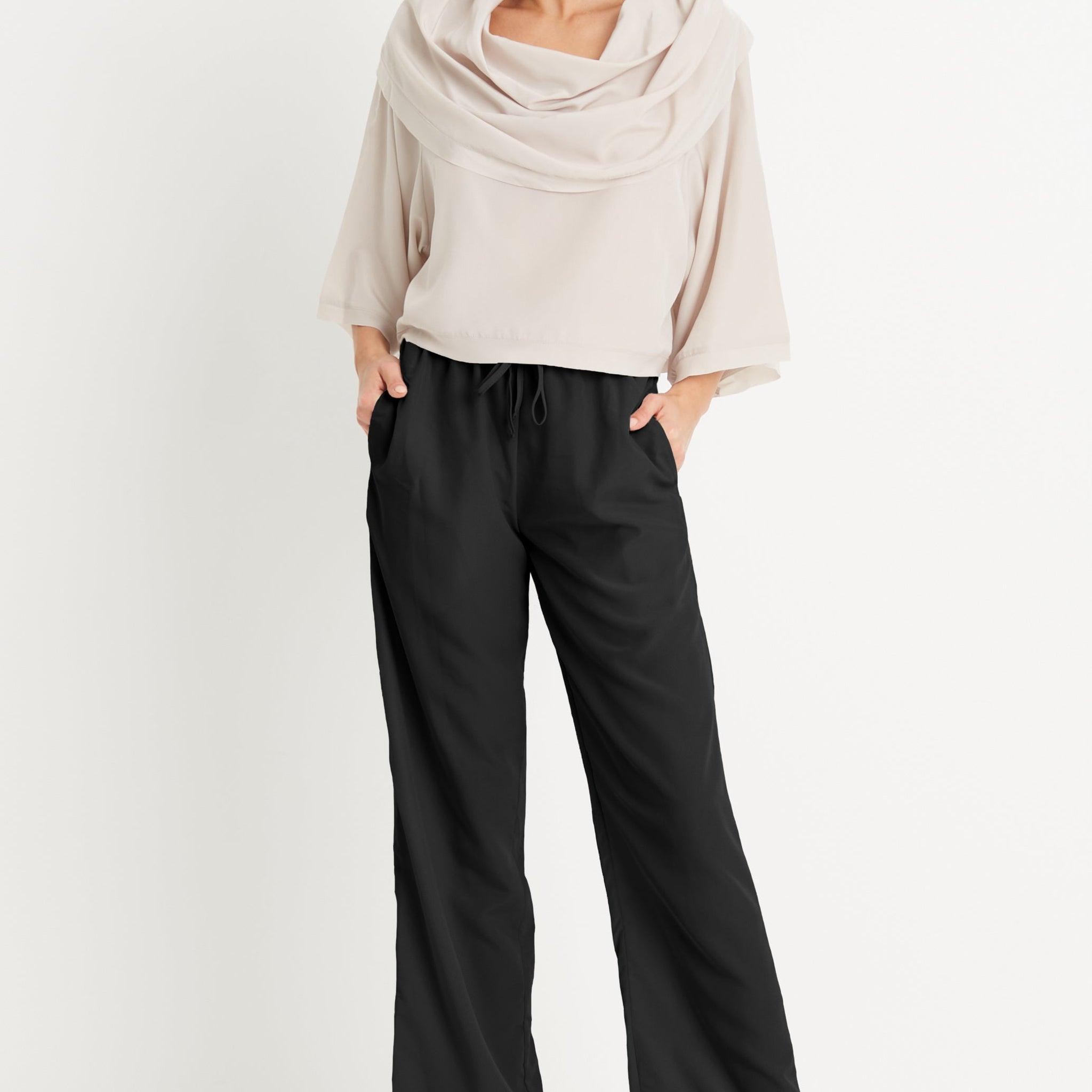Washable Silk Drawstring Pants