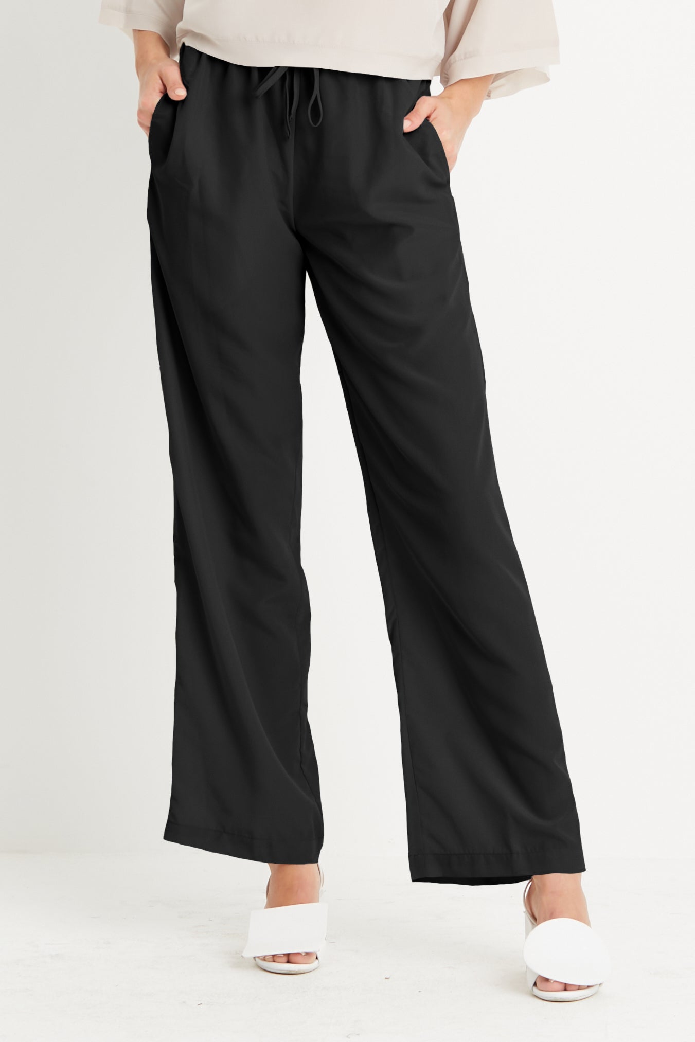 Washable Silk Drawstring Pants