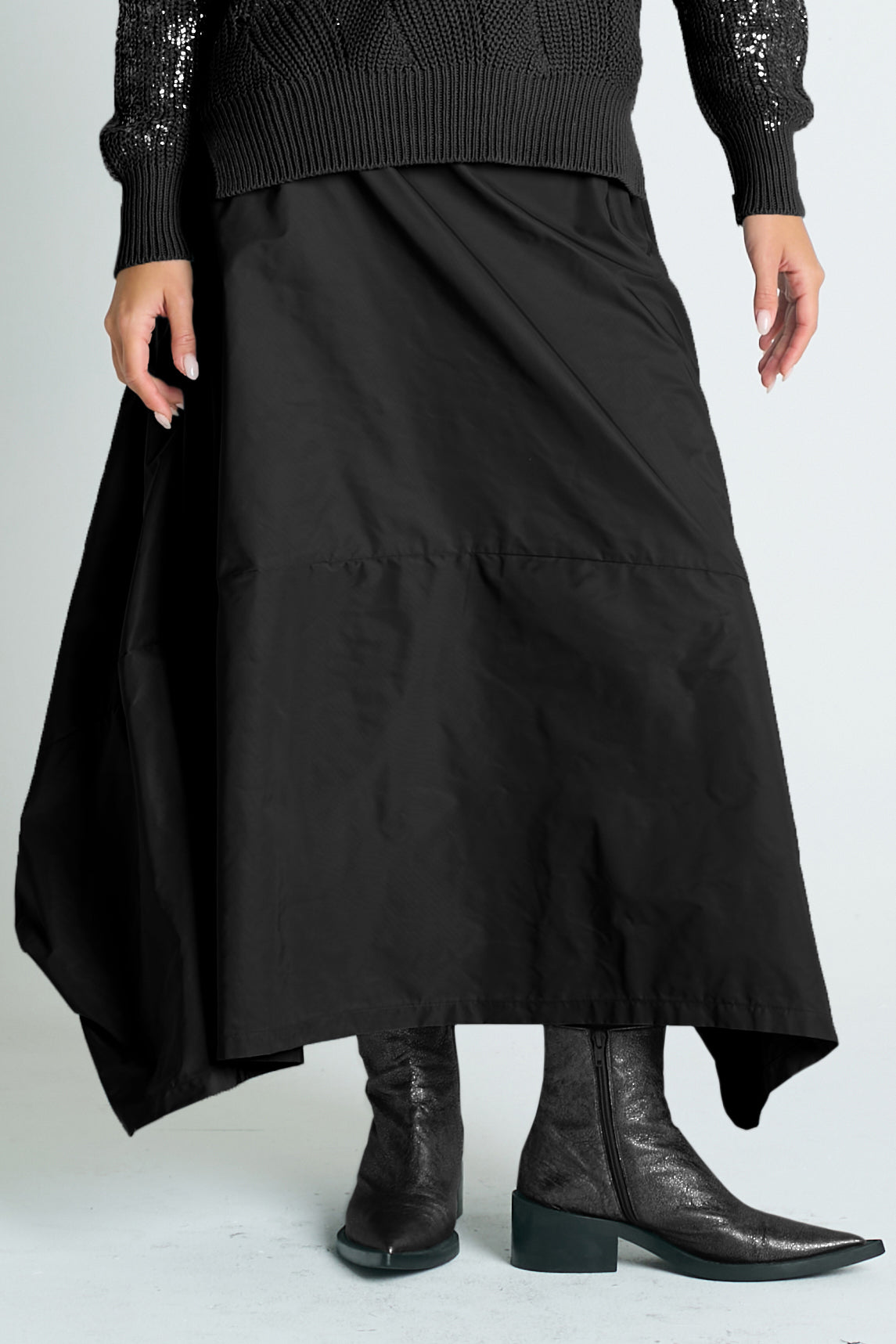 Nylon Signature Architectural Skirt
