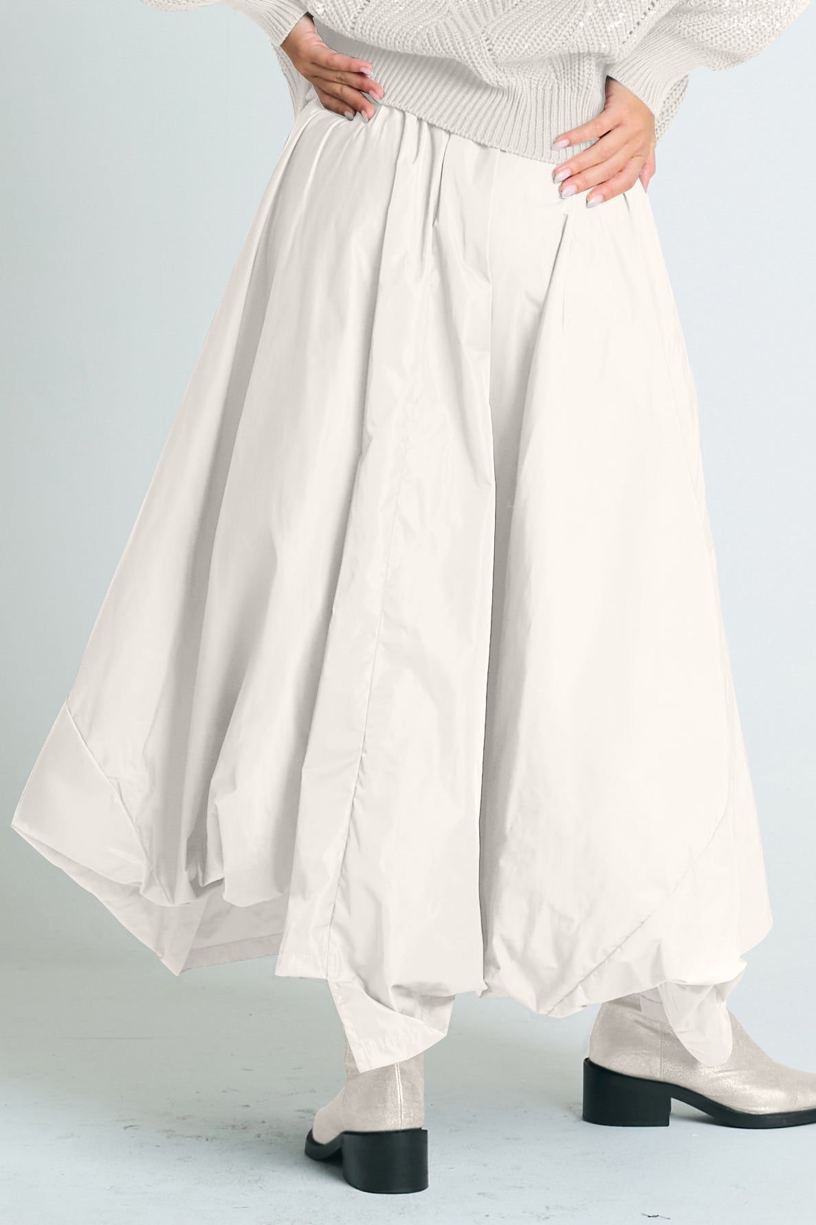 Nylon Signature Architectural Skirt