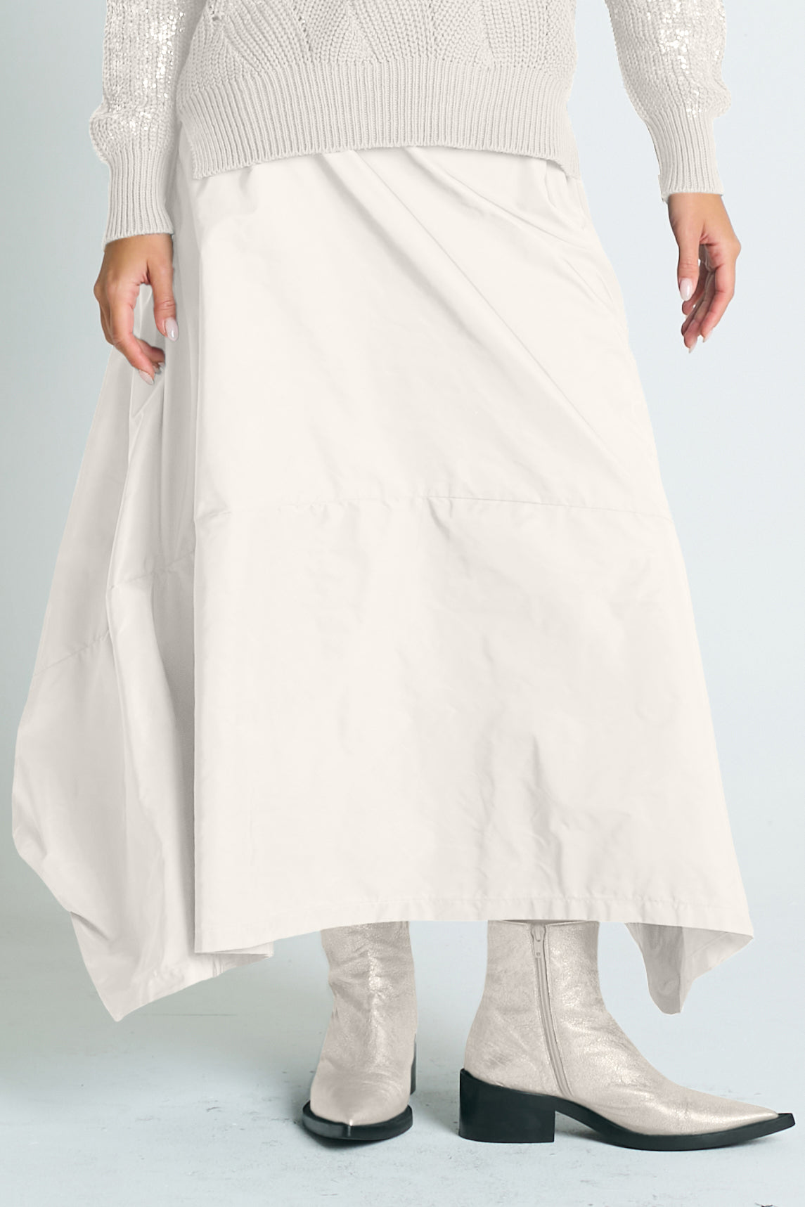 Nylon Signature Architectural Skirt