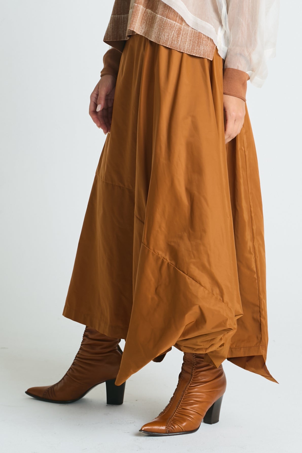 Nylon Signature Architectural Skirt