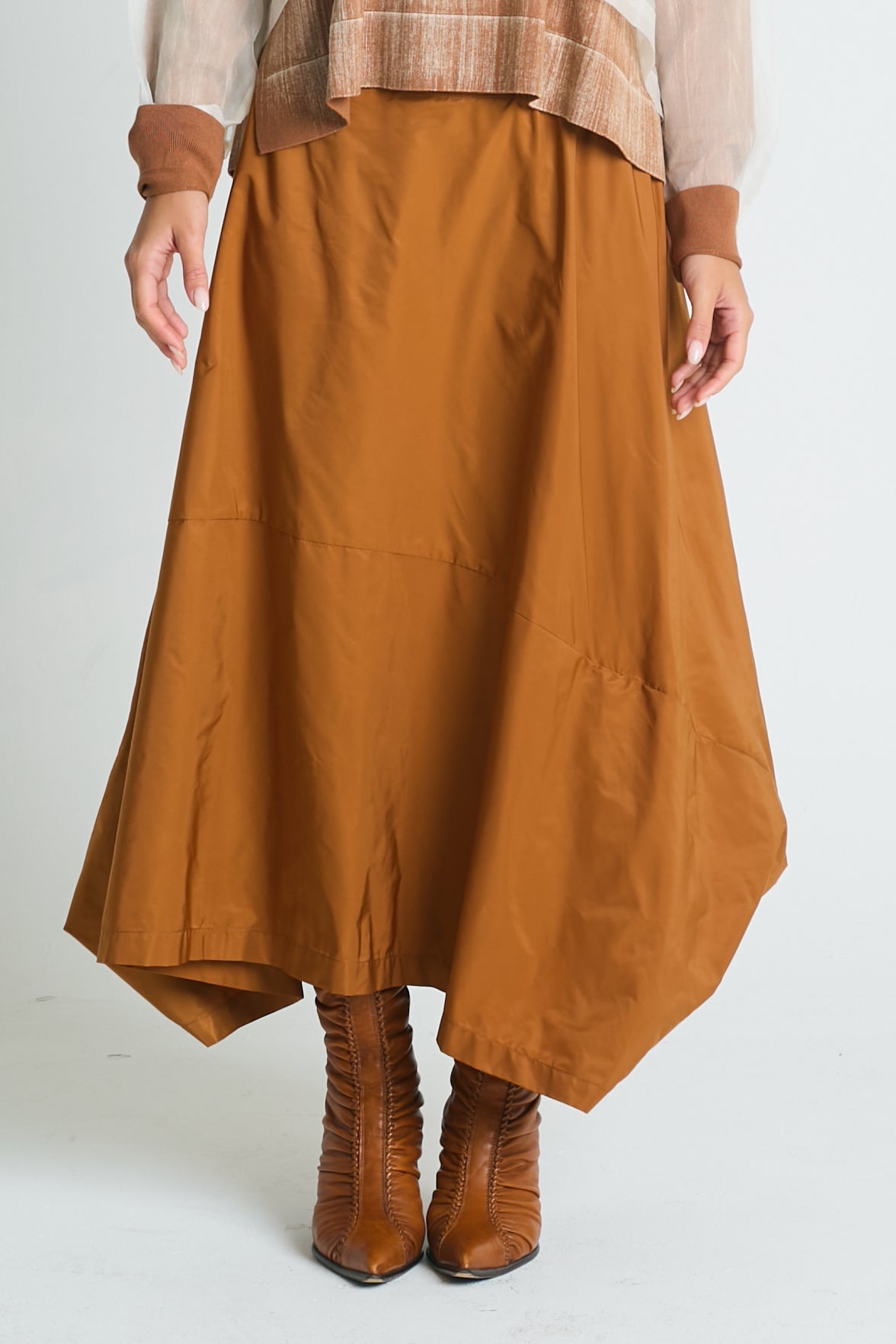 Nylon Signature Architectural Skirt
