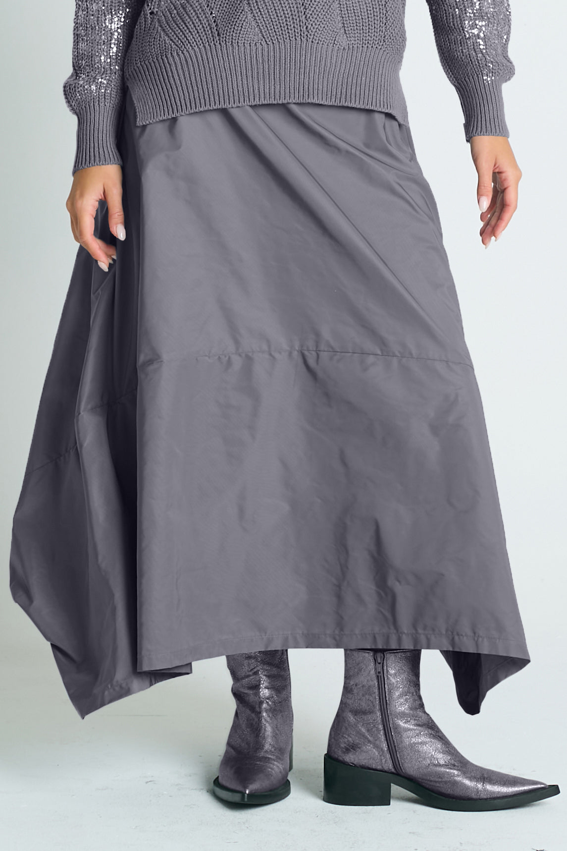Nylon Signature Architectural Skirt