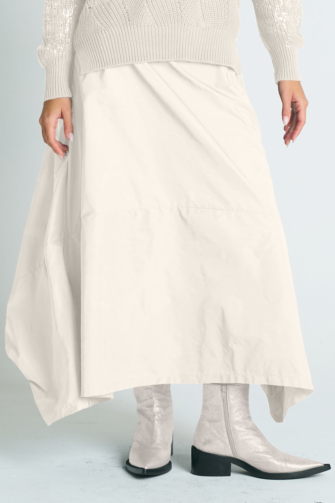 Nylon Signature Architectural Skirt