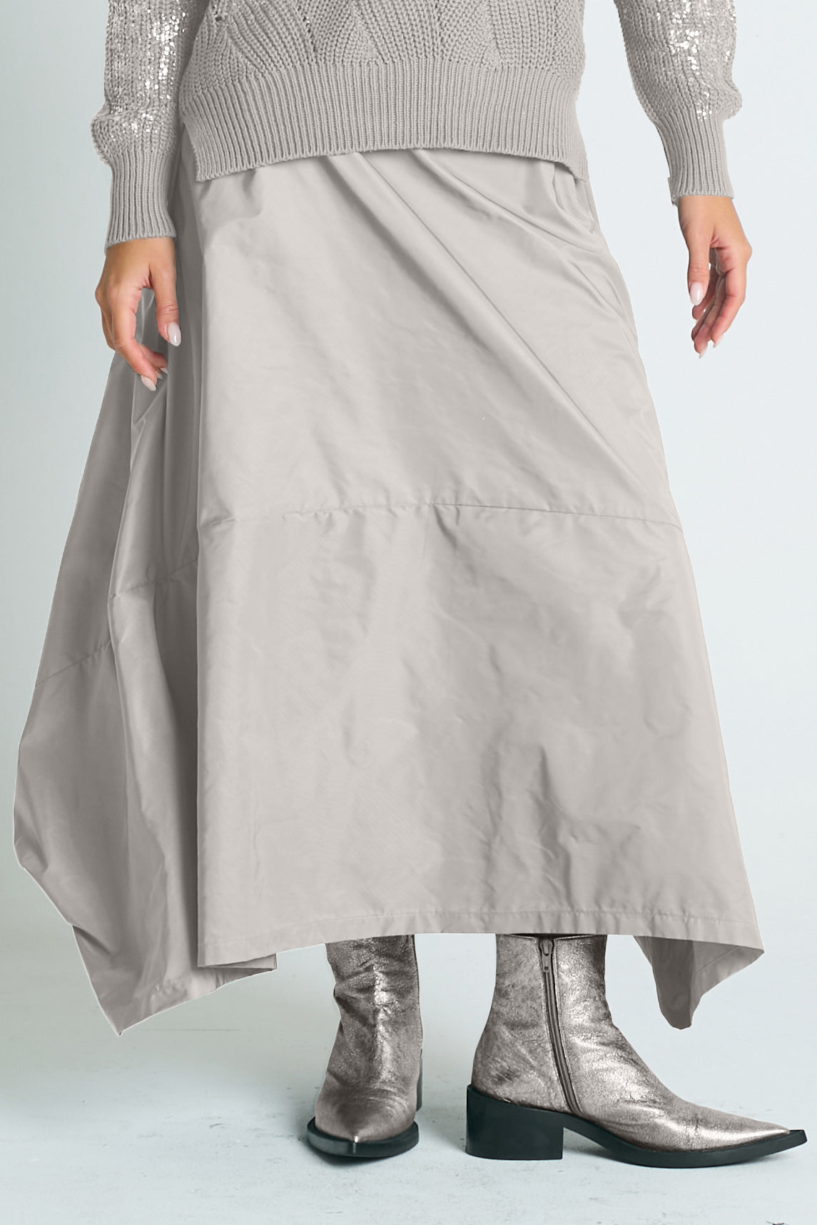 Nylon Signature Architectural Skirt