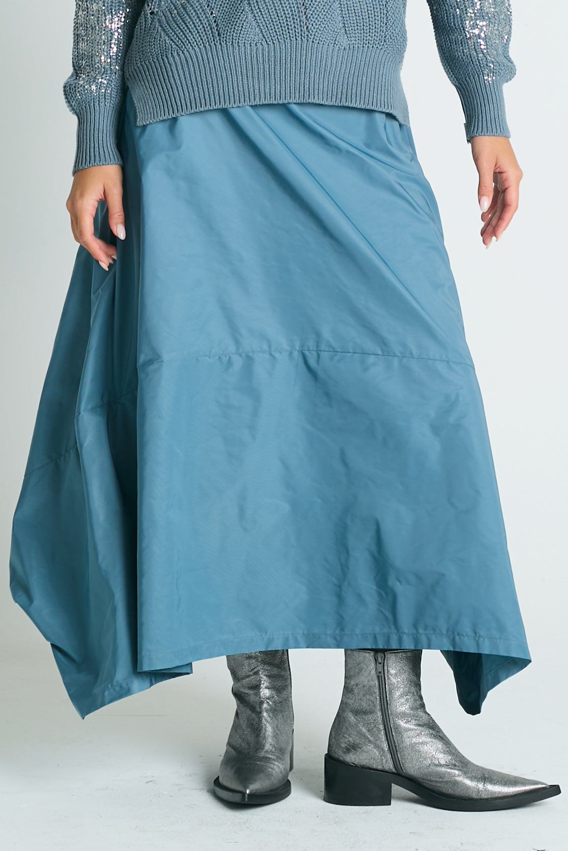 Nylon Signature Architectural Skirt