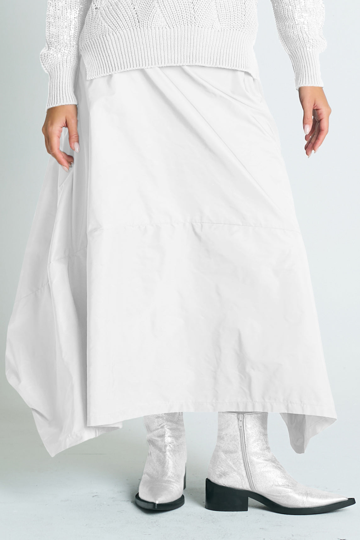Nylon Signature Architectural Skirt