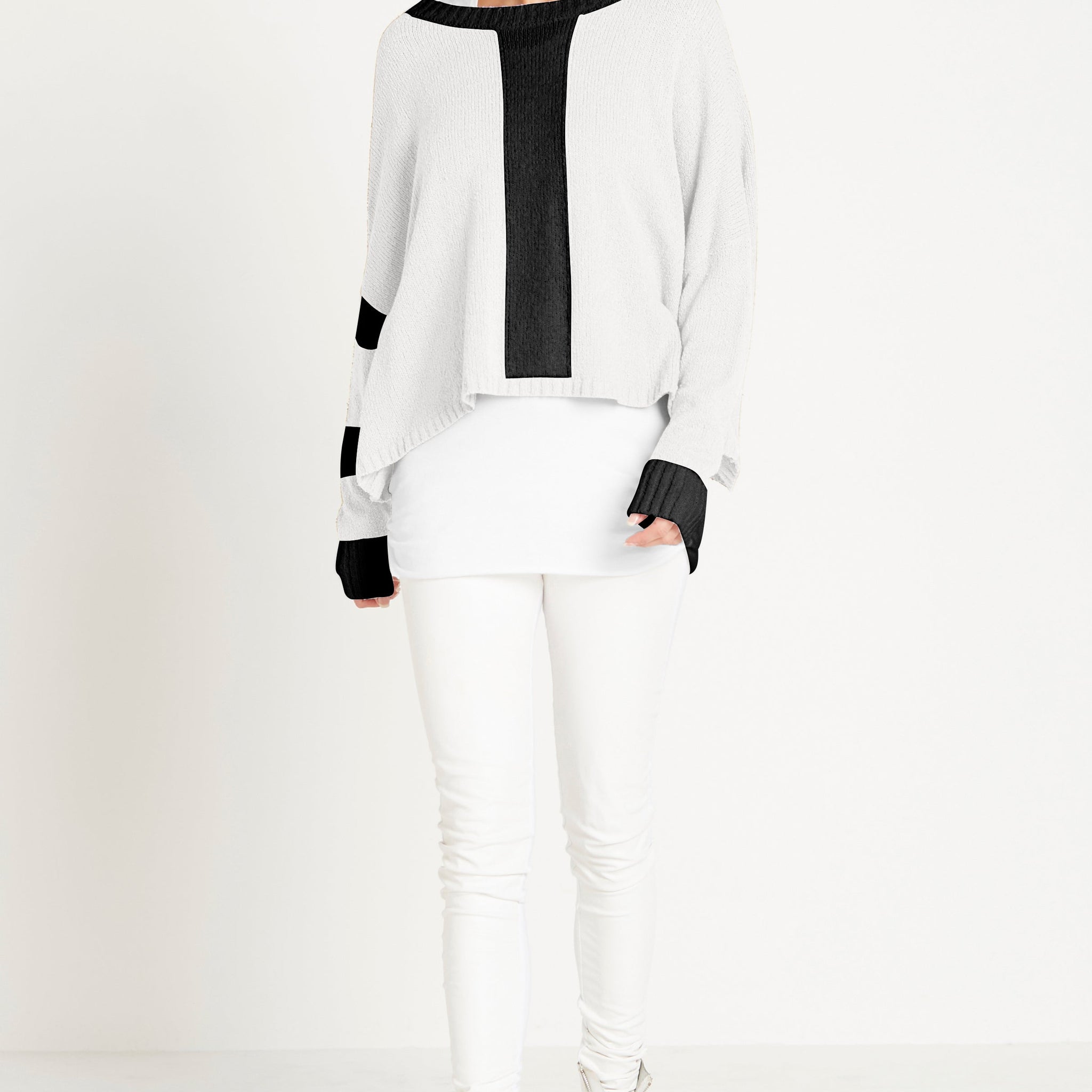 Pima Cotton Armed Boucl¨¦ Sweater