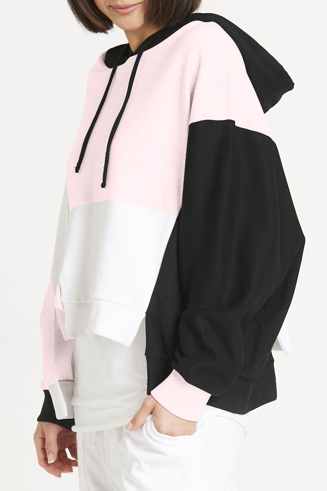 French Terry Patched Up Hoodie