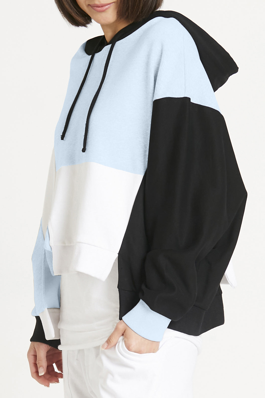 French Terry Patched Up Hoodie