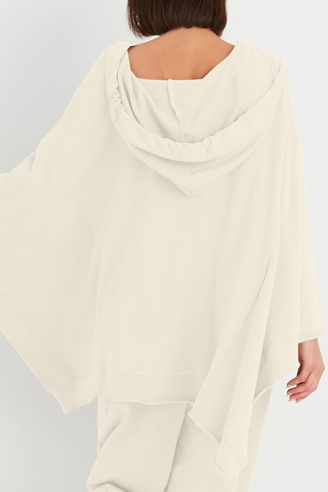 French Terry Zipped Up Poncho