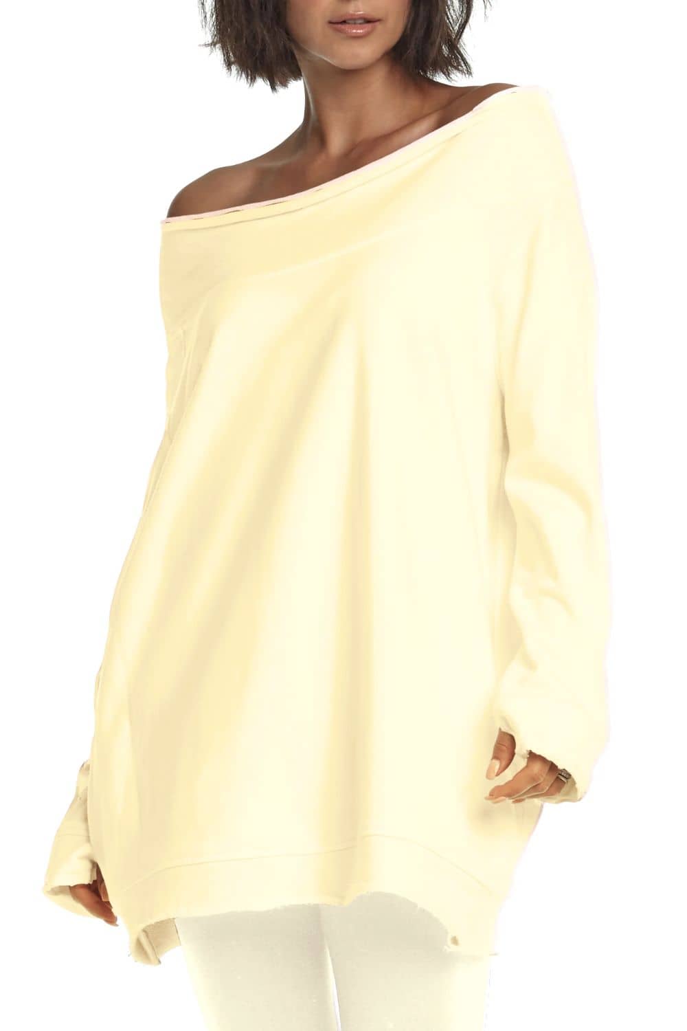French Terry Off the Shoulder Tunic