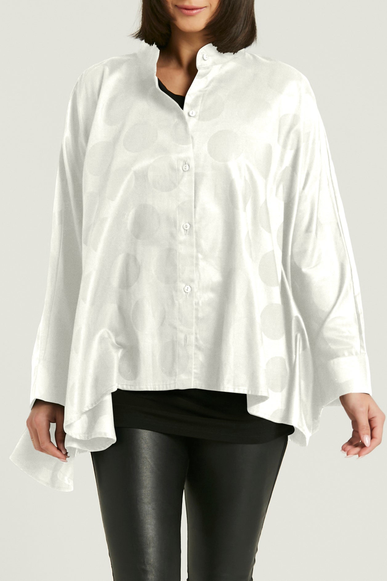 Cotton Jacquard Cape Shirt