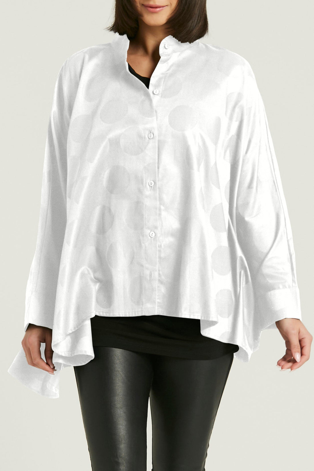 Cotton Jacquard Cape Shirt