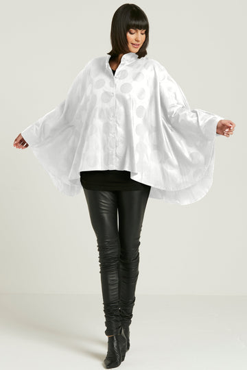 Cotton Jacquard Cape Shirt