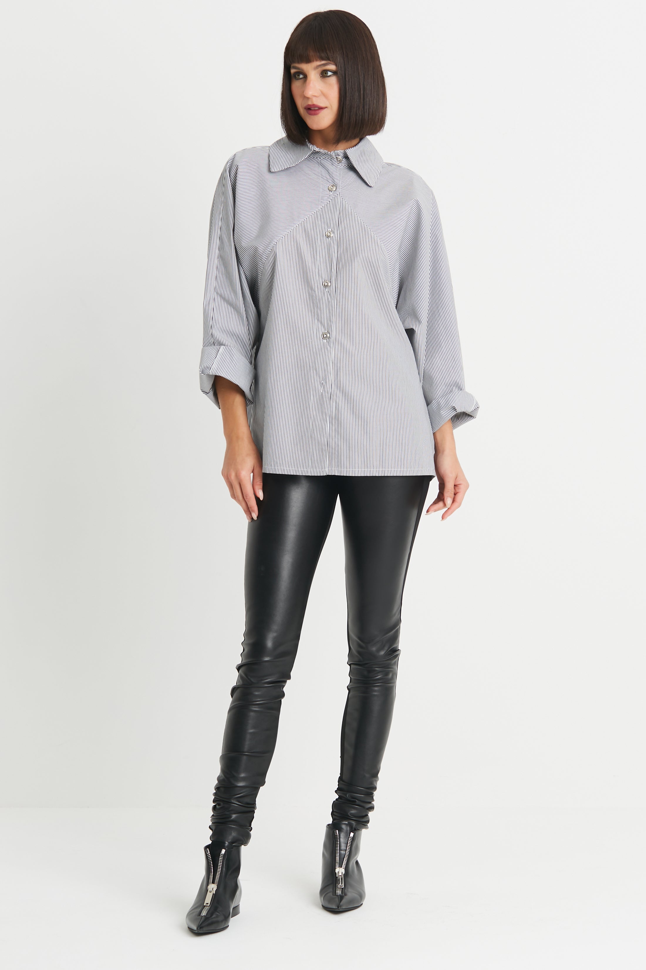 Cotton Raglan Stripe Shirt