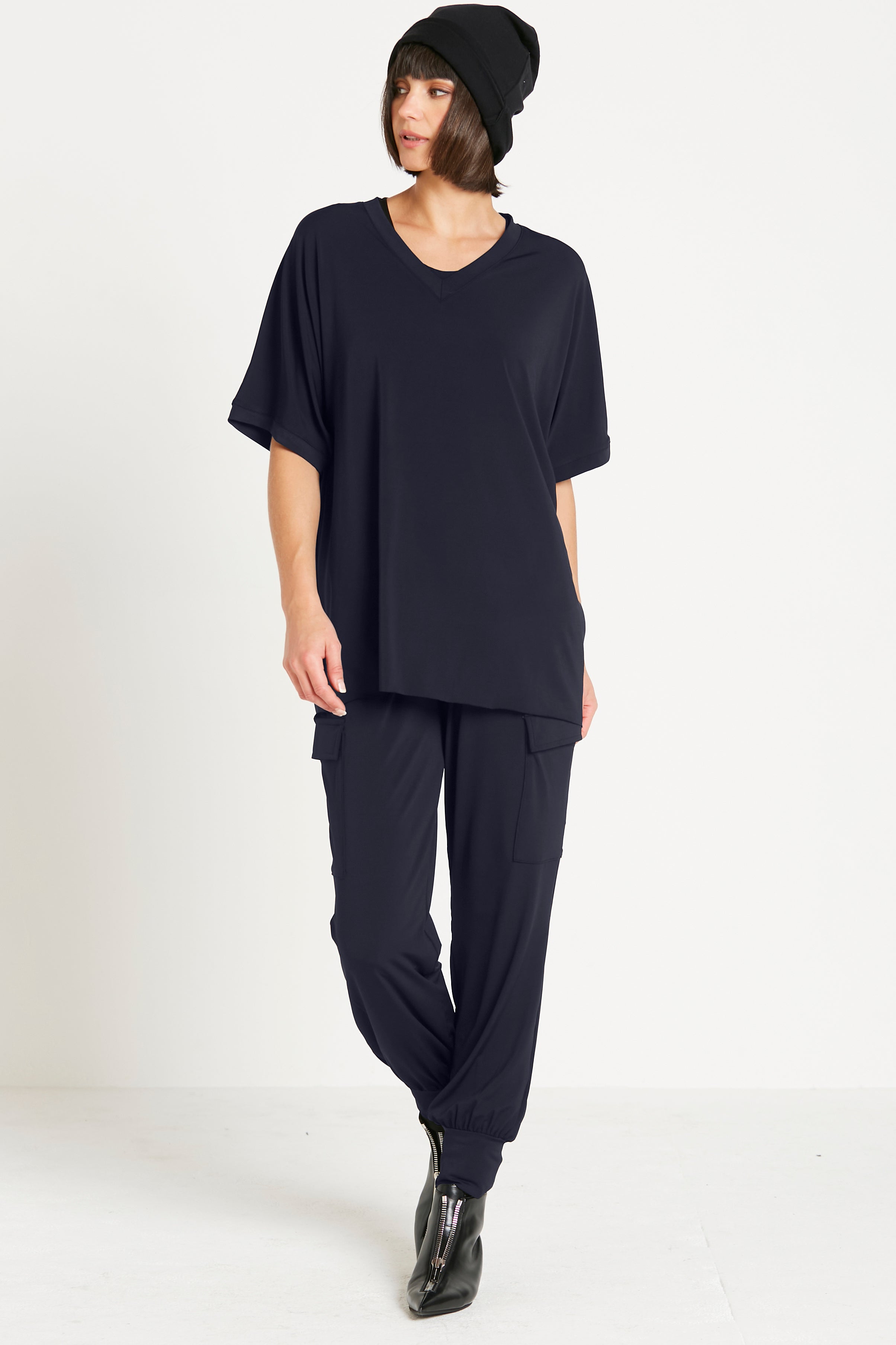 Matte Jersey Easy Cargo Pants