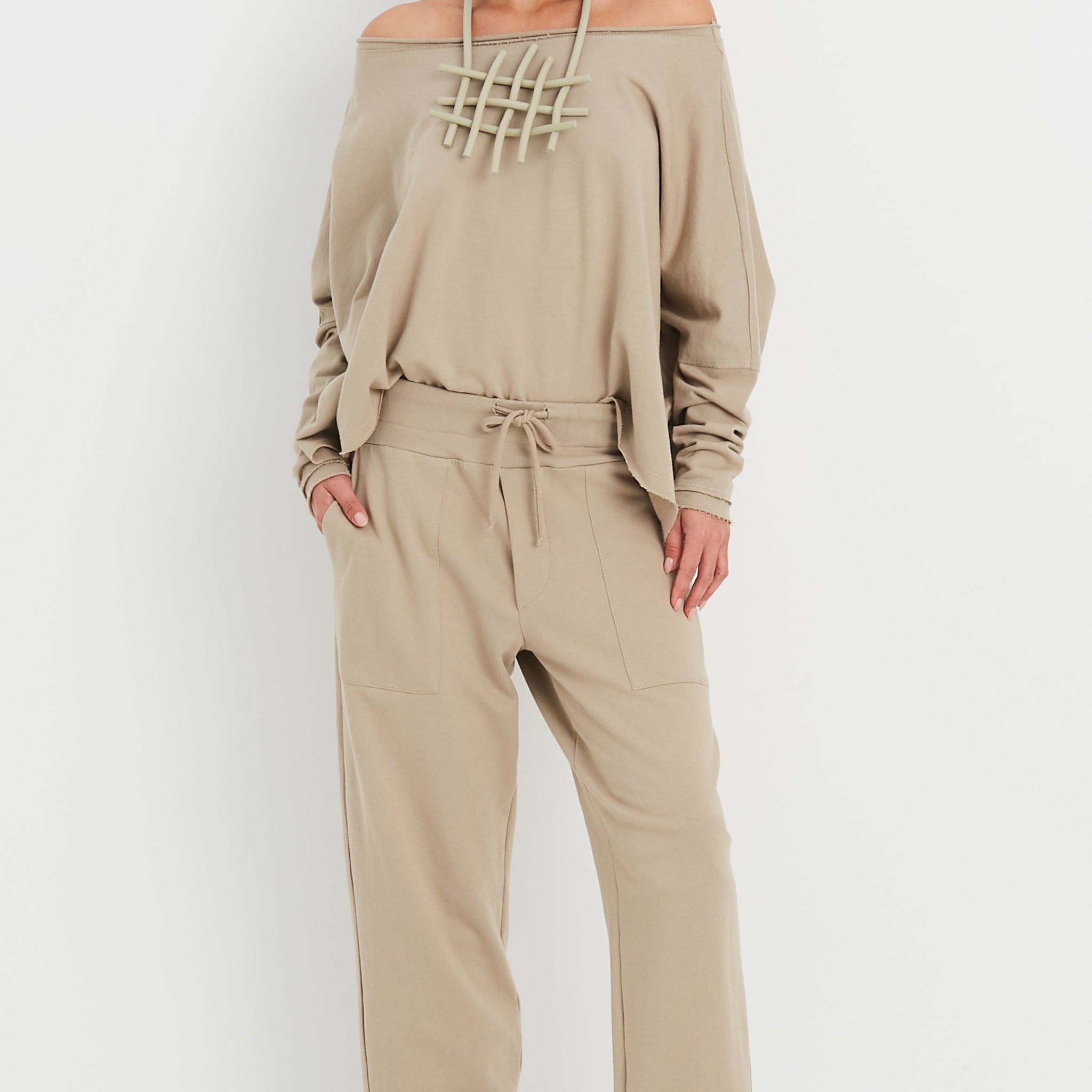 French Terry Off The Shoulder T Top