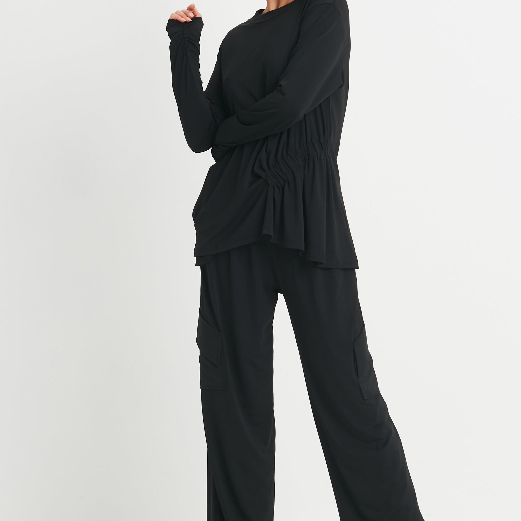 Matte Jersey Scrunchy Top