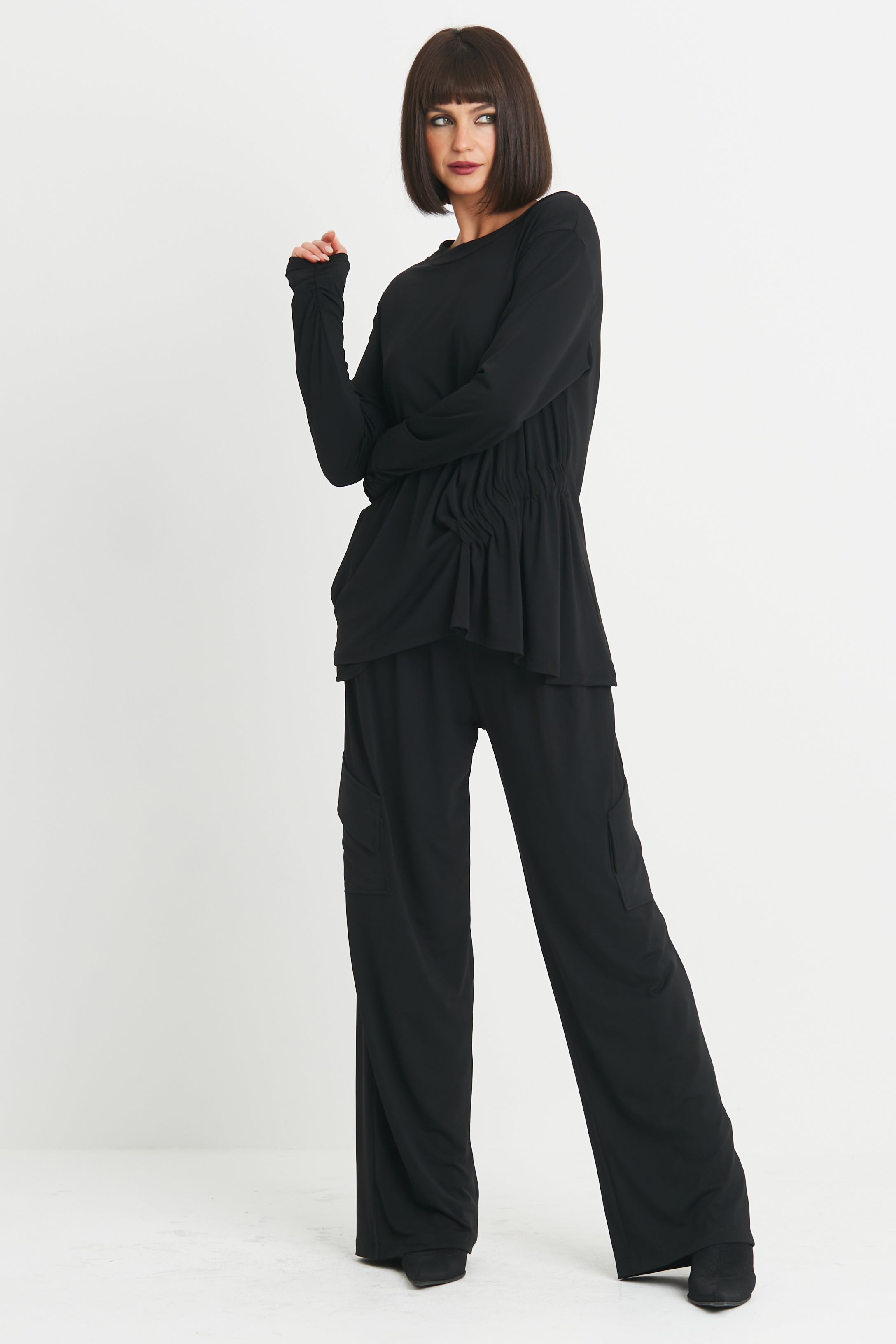 Matte Jersey Scrunchy Top
