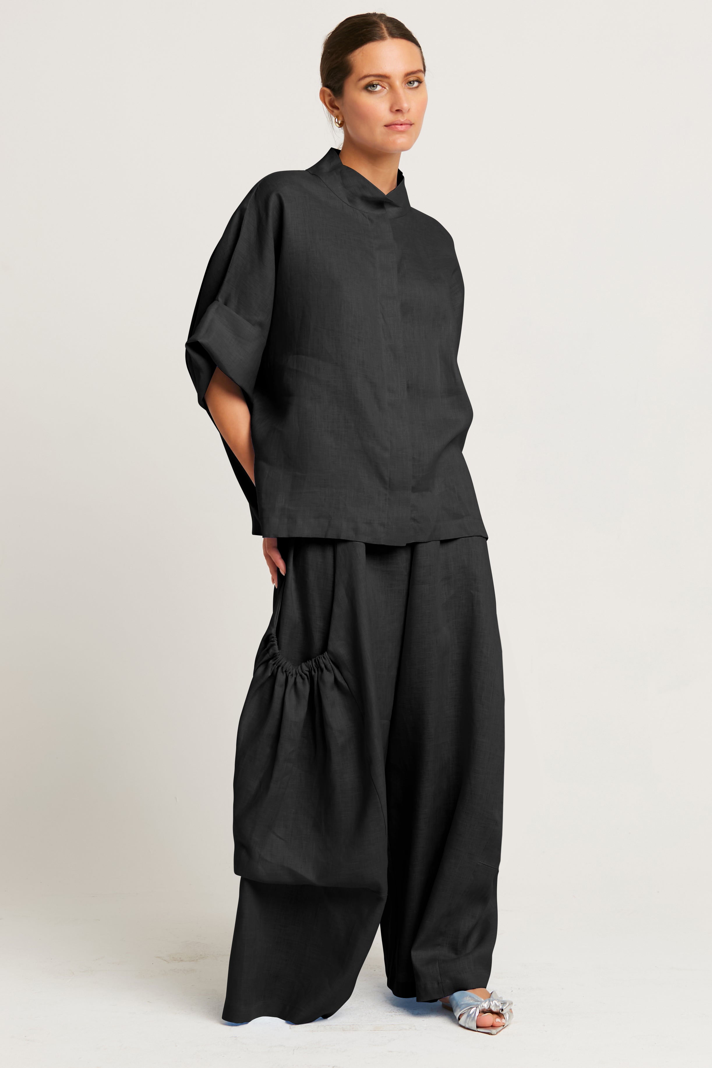 Linen Big Pocket Pants