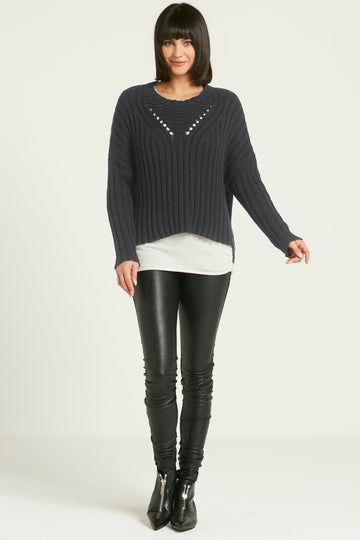 Pima Cotton Chunky Crewneck Sweater