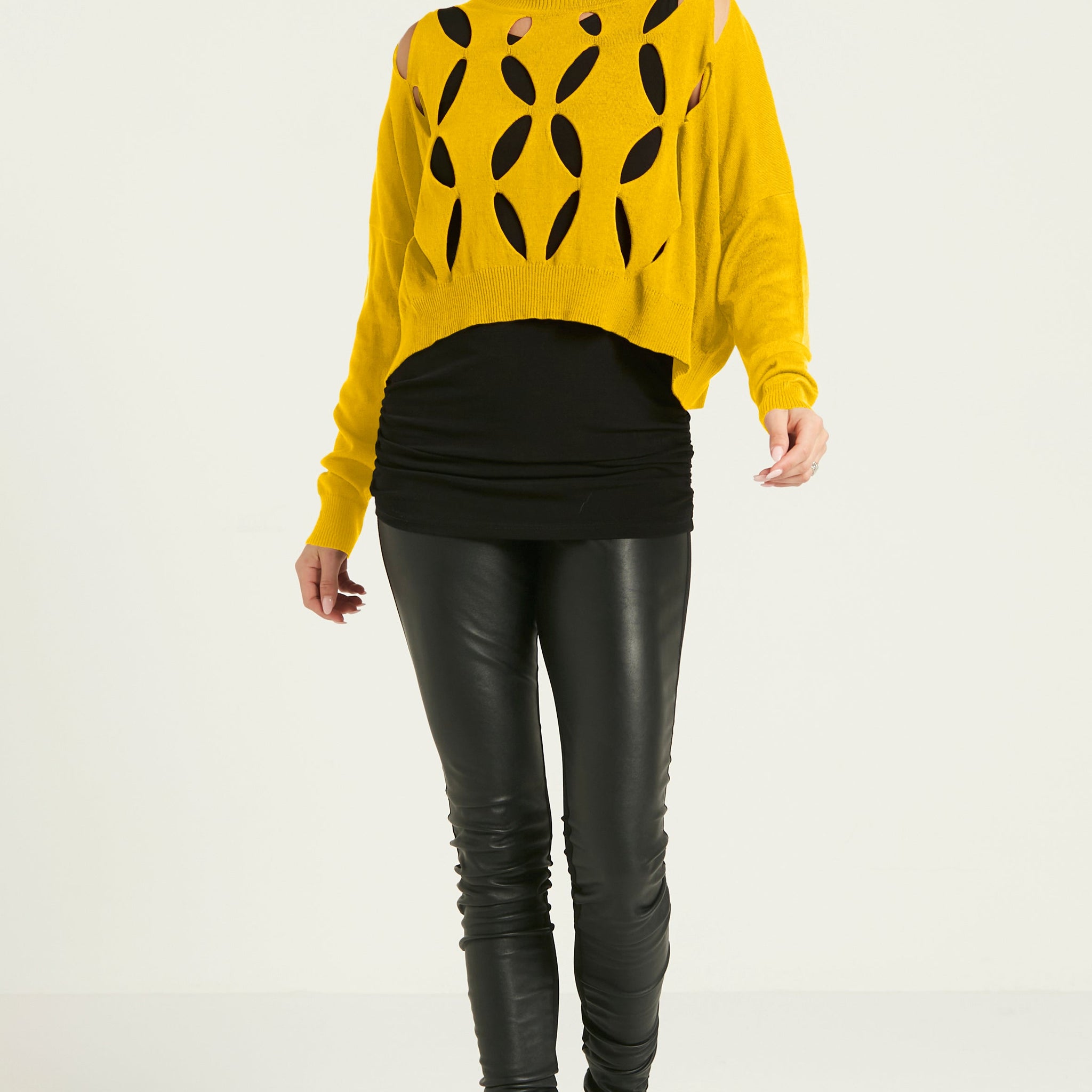 Pima Cotton Flower Power Mini Crewneck Sweater