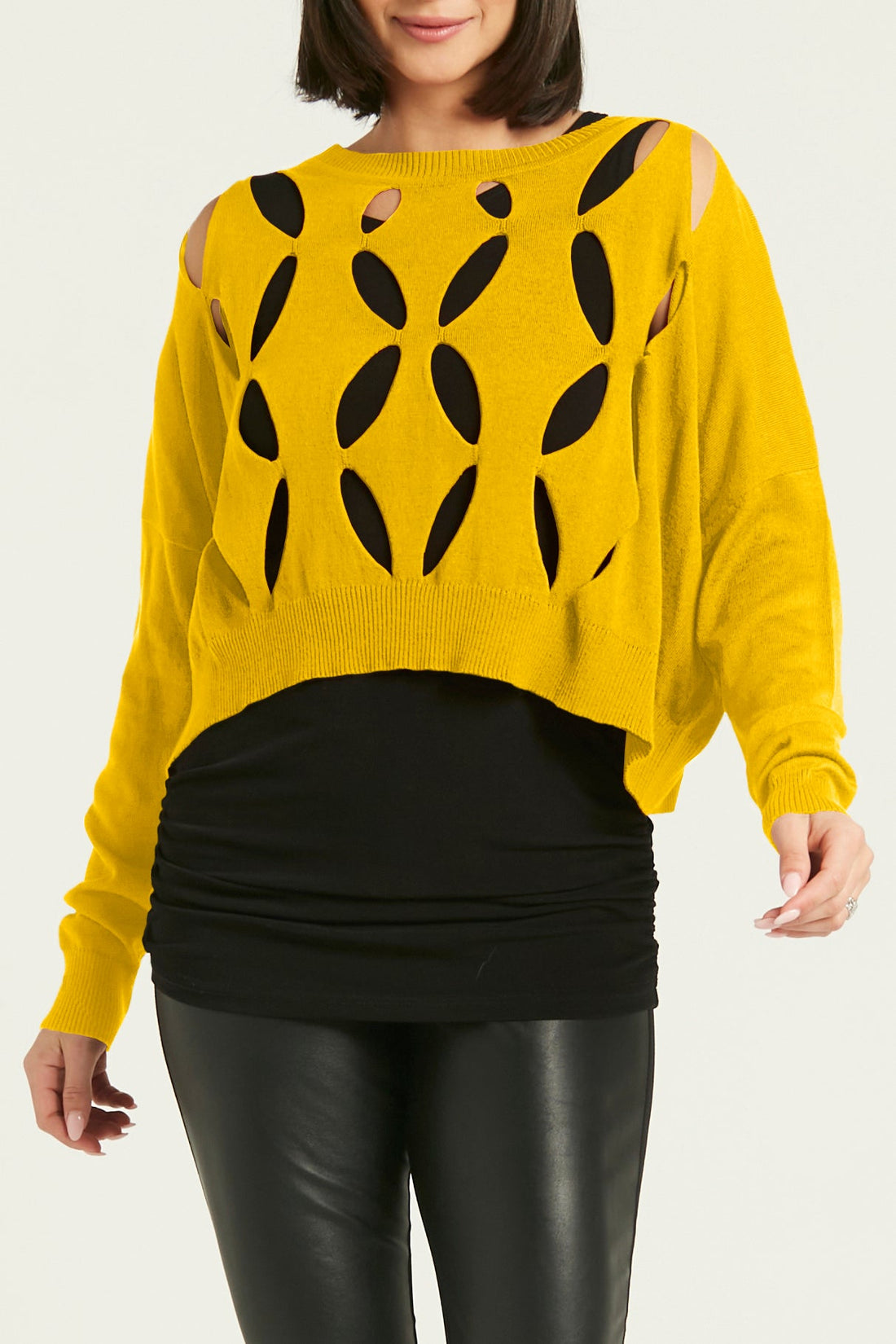 Pima Cotton Flower Power Mini Crewneck Sweater