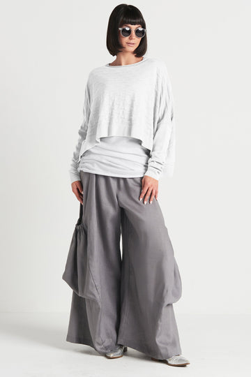 Cotton Honeycomb Crewneck Sweater
