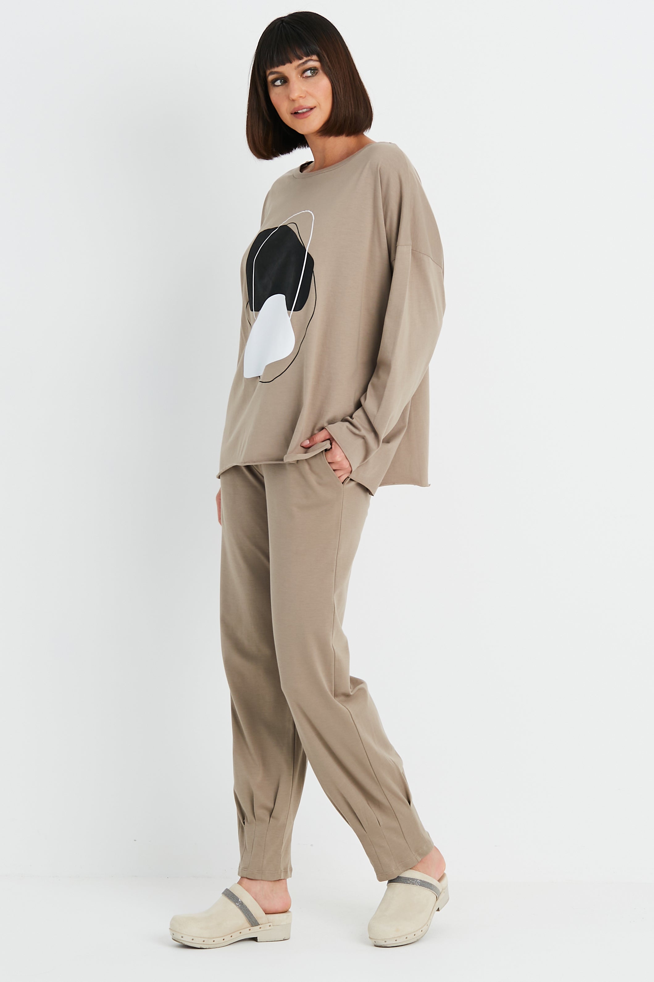 Pima Cotton Pinched Pleat Pants