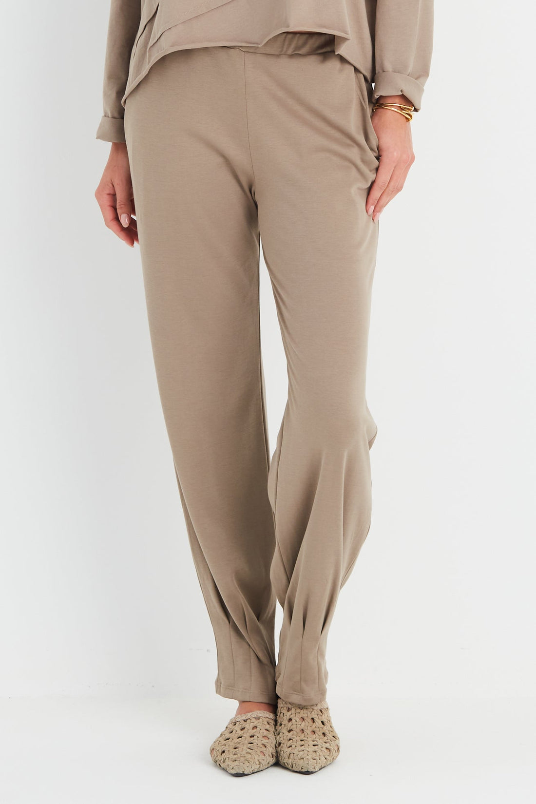Pima Cotton Pinched Pleat Pants